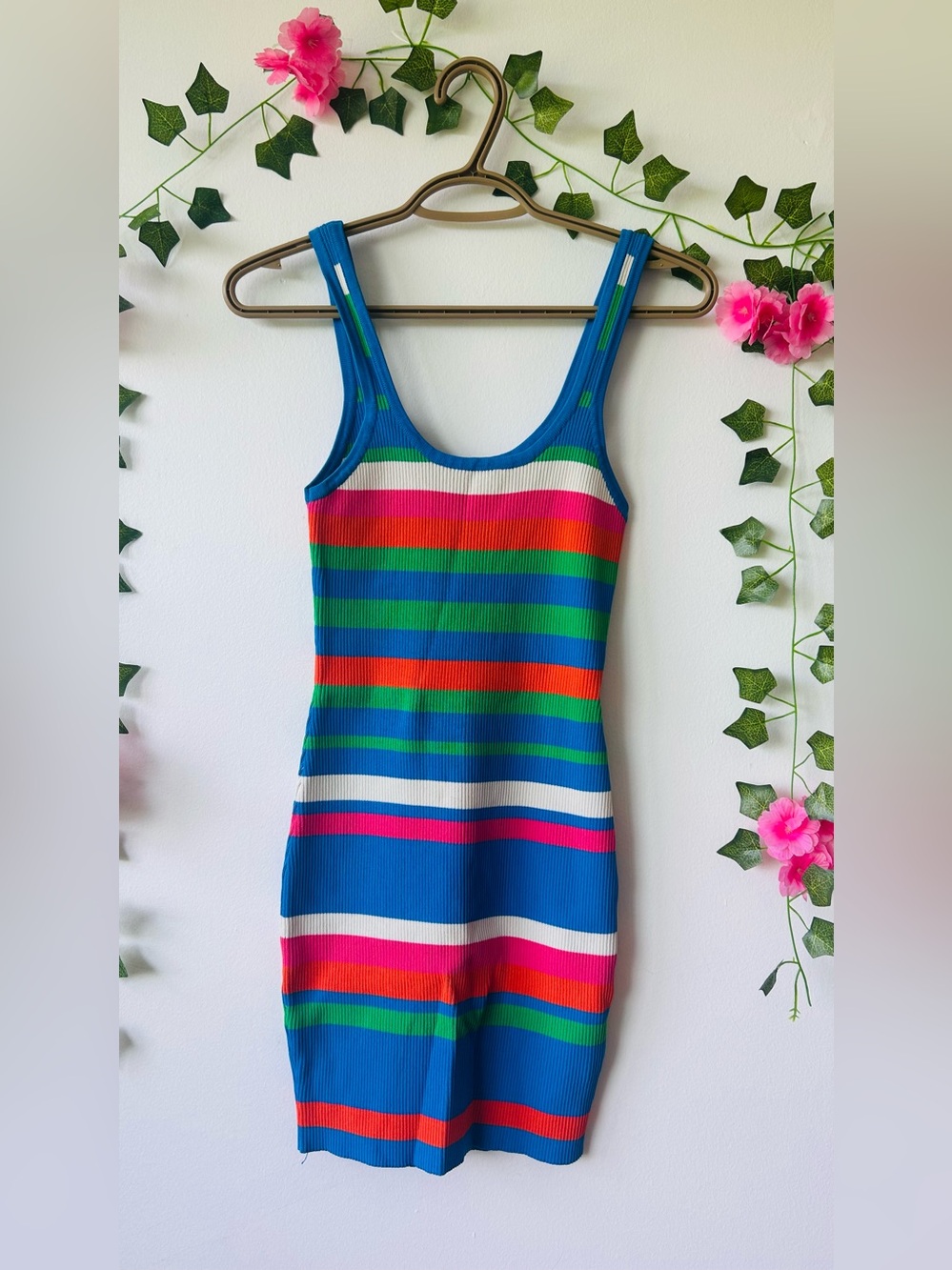 Dreamers by Debut Ribbed Bodycon Dress size S